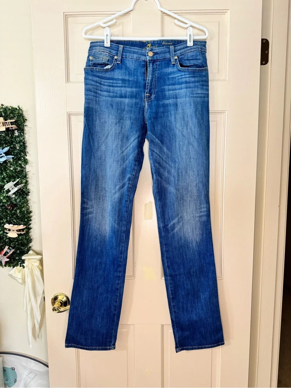 Women’s 7 For All Mankind Kimmie Straight Leg Jeans Sz 32